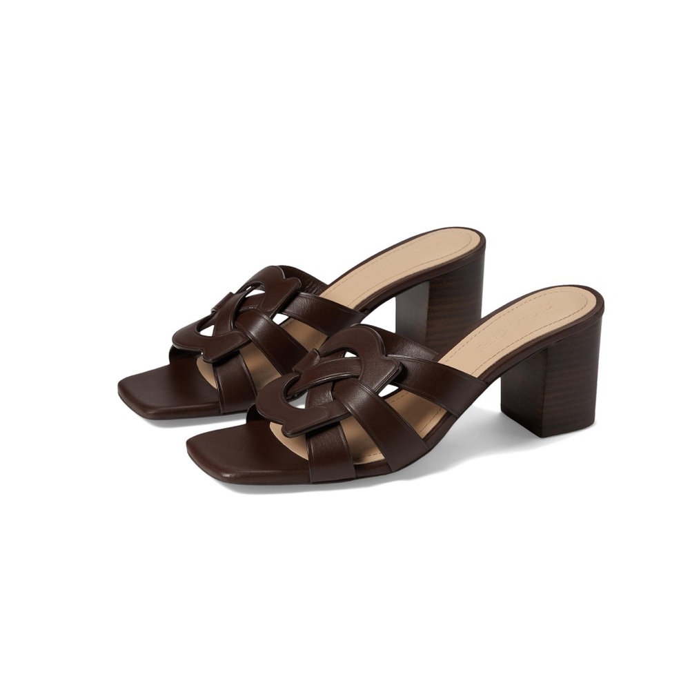 COACH® Nikki Leather Sandals.